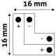 L spojnica za LED traku 12V 2835 jednobojnu