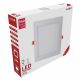 LED panel kvadratni ugradni 12W 3000K 940lm alu