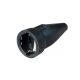 Natikac suko 16A 250V crni (kuplung - guma)